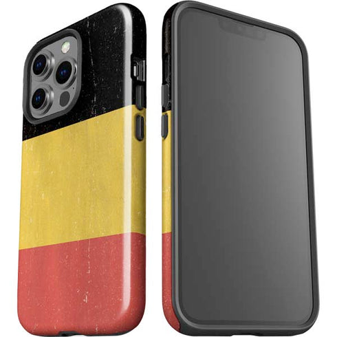 Belgium Flag Distressed iPhone 13 Pro Impact Case